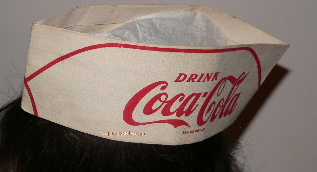 Vintage Unused "Drink Coca-Cola" Paper Sun Visor 